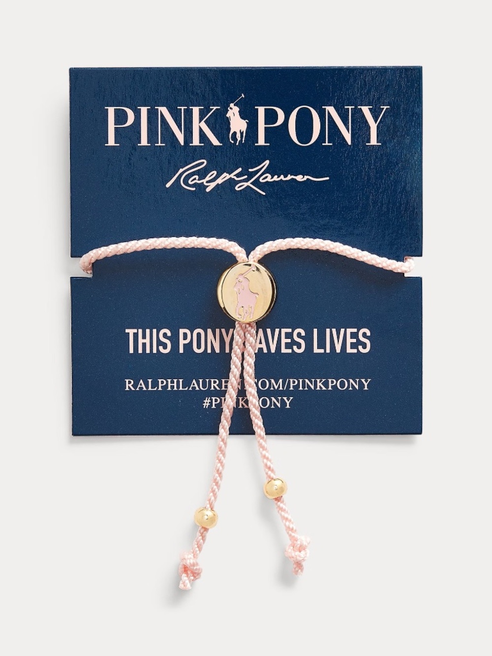 Ralph Lauren Pink Pony Bracelet Charm Cancer Awareness